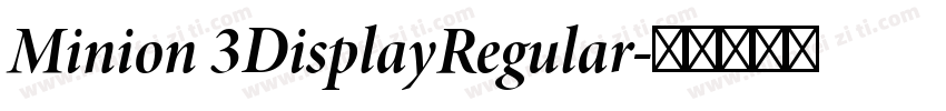 Minion 3DisplayRegular字体转换